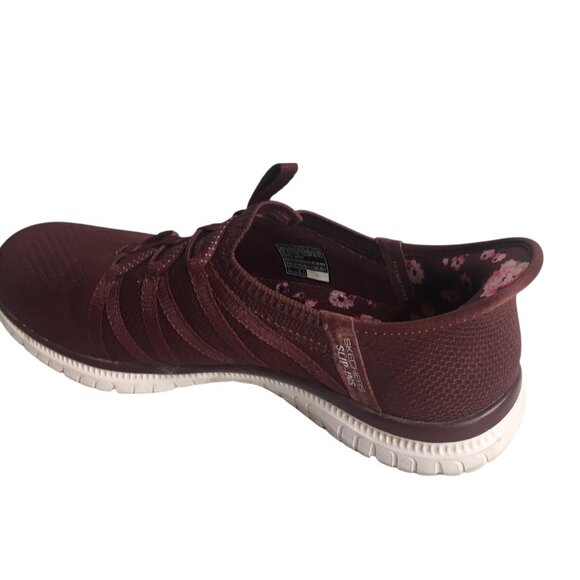 Skechers Shoes Womens Size 8.5 Burgundy Slip-ins Hands Free Air-Cooled 104448 - Picture 6 of 12
